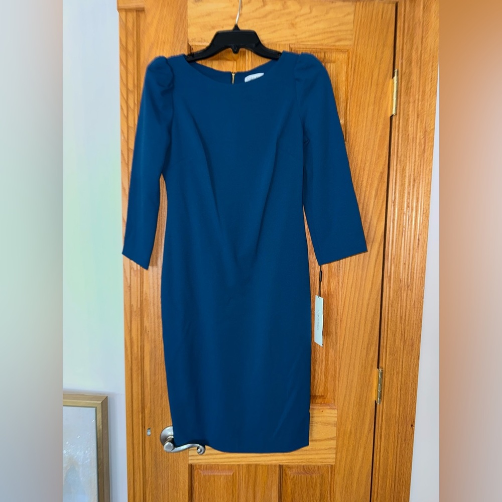 Calvin Klein Teal Long Sleeve Dress